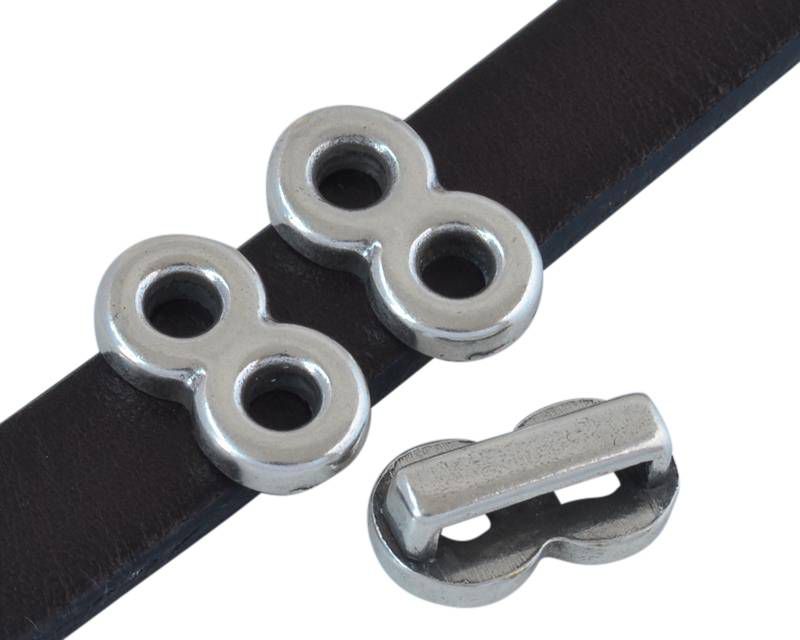 Barra de Zamak. 19x18mm. Silver. Int.10x2mm