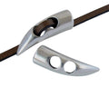 Zamak Horn botton. 30x9mm. Silver. Int.5mm