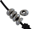 Zamak rondell. 10x8x4mm. Silver. Inn.3mm