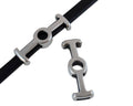 Zamak slider. 27x8mm. Silver. Inn.5x2mm
