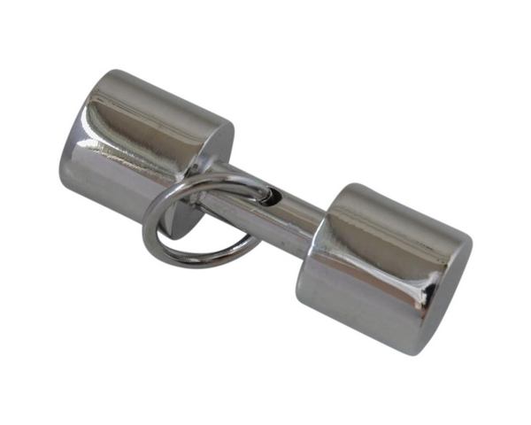 Stainless steel 304 weight pendant. 30x10mm. Silver. Inn.8mm