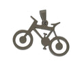 Stainless steel 304 bicycle pendadnt. 37x23x1,5mm. Silver. Inn.4x6mm