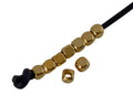 Metal bead Brass slider cube 2x2mm. Gold. Inn.1.2mm