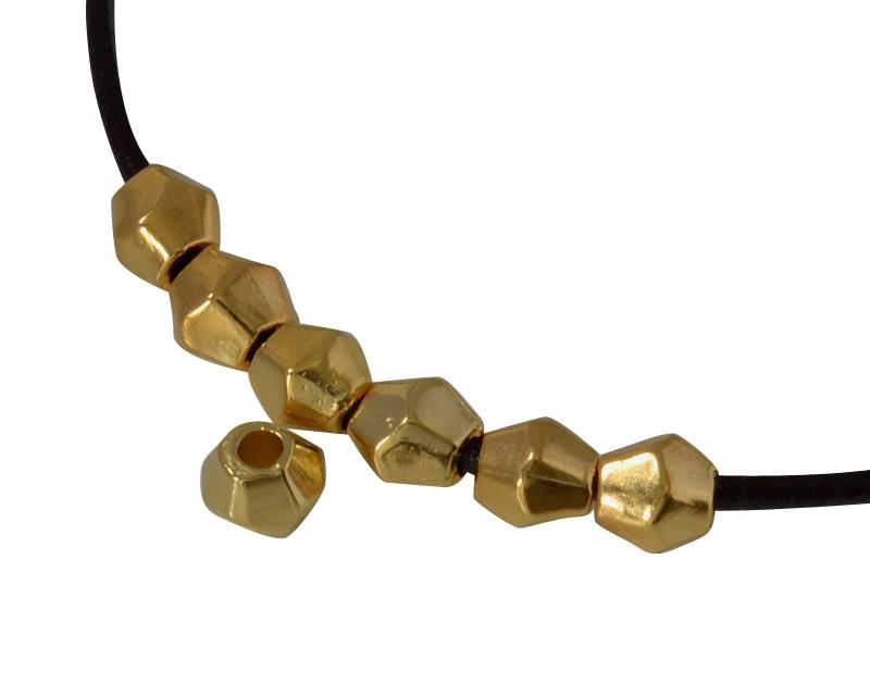 Bead Zamak rombus 4x4mm. Gold. Inn.1.5mm