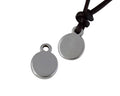 Pendant Zamak coin 11x8mm. Silver. Inn.1.8mm