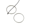 Zamak Ring with two holes. 45x45mm. Silver. Inn.1.5mm
