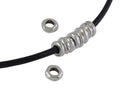 Zamak rondell. 6.5x2mm irregular. Silver. Inn.3mm