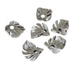 Zamak cap. 13x12mm leaf. Silver. Inn.2mm