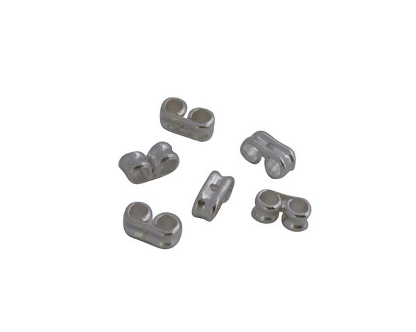 Brass earnuts. 6,5x4mm. Silver