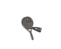 Badminton Racket pendant. Stainless Steel 304. 35x16x5mm. Plateado. Inn.4x9mm