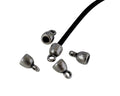Zamak end cap 11x7mm. Silver. Int.3mm
