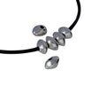 Zamak Round bead irregular 13x10x8mm. Silver. Int.3mm
