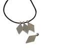 Zamak triangle pendant 27x12.5mm. Silver. Inn.2.3mm