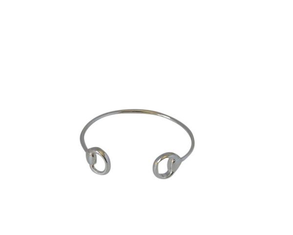Brass adjustable bracelet 68mm. Silver