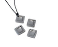 Square pendant Zamak 18x17mm. Silver.Inn.2.5mm