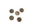 Brass pendant striped coin 11x11mm. 18Kt Gold Plated.Inn.1mm