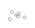 Brass double jump ring 7x7mm. Shiny Silver