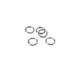 Brass double jump ring 9x9mm. Shiny Silver