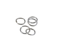 Brass jump ring 13x13x1.5mm. Shiny Silver