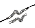 Zamak connector 42x17mm. Silver. Inn. 3mm.