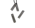Zamak rectangle pendant 29x7mm. Silver. Inn. 2mm.
