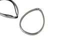 Zamak oval ring 82x57mm. Two holes. Silver. Inn. 3.5mm.