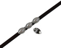 Swarovski and Zamak leaf slider 8x5mm. Silver-White Pearl. Inn. 3x2mm.