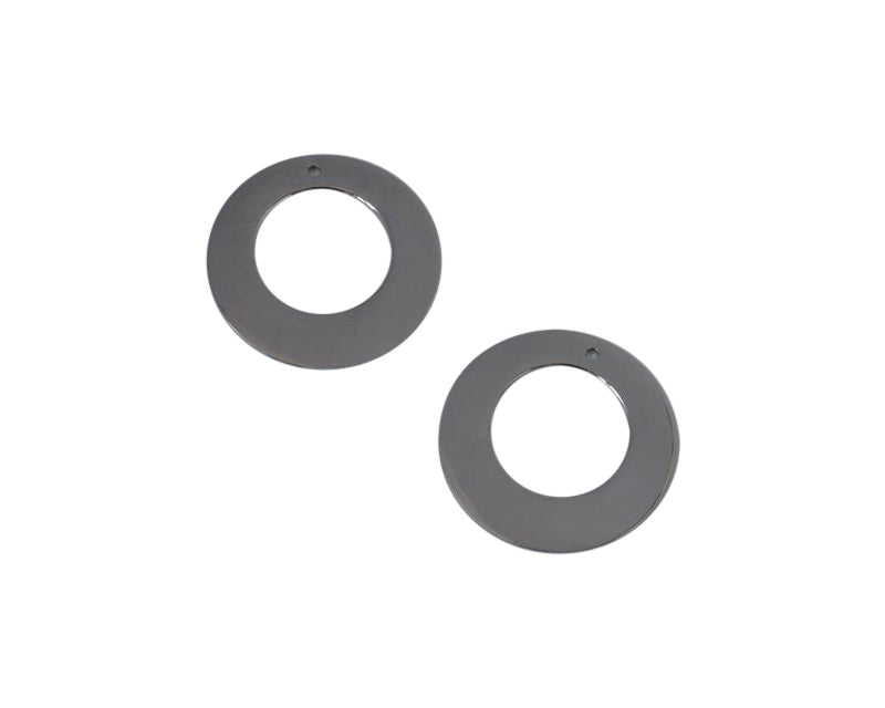 Stainless steel pendant. Donut 25mm, Silver. Inn. 1mm.