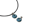 Swarovski and metal pendant 15mm. Silver-Aquamarine. Inn.2.8mm