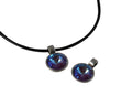 Swarovski and metal pendant 15mm. Silver-Burgundy Delite. Inn.2.8mm