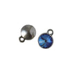 Swarovski and metal pendant 15mm. Silver-Burgundy Delite. Inn.2.5mm