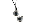 Swarovski and metal pendant 16x12mm. Silver-Montana. Inn.1.8mm