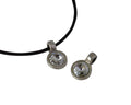 Swarovski and metal pendant 11,5x11,5mm. Silver-Crystal. Inn.3mm