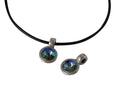 Swarovski and metal pendant 11,5x11,5mm. Silver-Parad. Inn.3mm