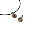Swarovski and metal pendant 11,5x11,5mm. Silver-LPeach. Inn.3mm