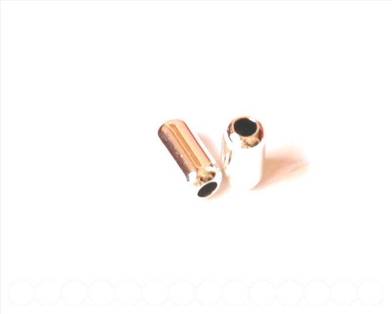925 SILVER. Tube, 12x6mm. - hole 3.2mm.