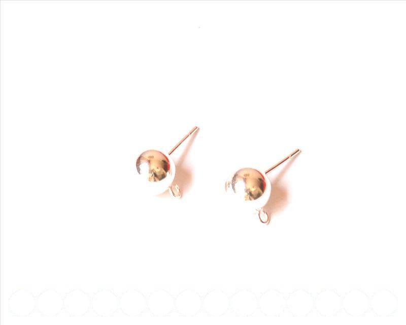925 SILVER. Ball earrings, 8mm.