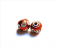 Resin. Round, 13mm. Copper. Inn. 3mm. approx. 2 Ud.