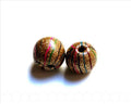 Resin. Round, 16mm. Gold color. Inn. 2mm. approx. 2 Ud.