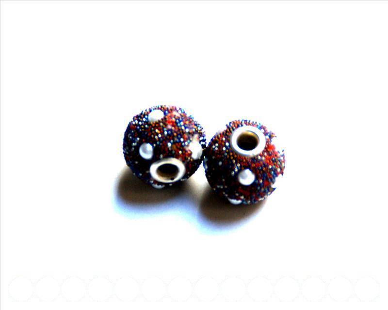 Resin. Round, 13mm. Brown-white p. Inn. 3mm. app. 2 Ud.