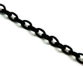 Silk chain. 6.8x10x,2mm. Black. 85 cm.