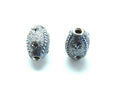 Resin/Rhinestone. Barrel. 20x13mm.Silver glitter. Inn.3mm.