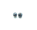 Resin. Round. 13mm. Silver glitter. Inn.3mm.approx.