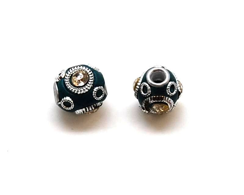 Resin. Round. 12mm. Sea green. Inn.3mm.approx.