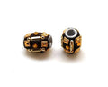 Resin. Barrel. 17x11mm. Brown-gold. Inn.3mm.approx.
