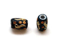 Resin. Barrel. 17x11mm. Navy blue-gold. Inn.3mm.approx.