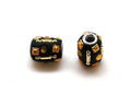 Resin. Barrel. 17x11mm. Green-gold. Inn.3mm.approx.