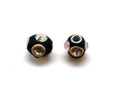 Resin. Round. 12mm. Black-strassAB. Inn.3mm.approx.