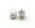 Acrilico.Oval.25x18mm.Blanco irisado.Int.2mm aprox.