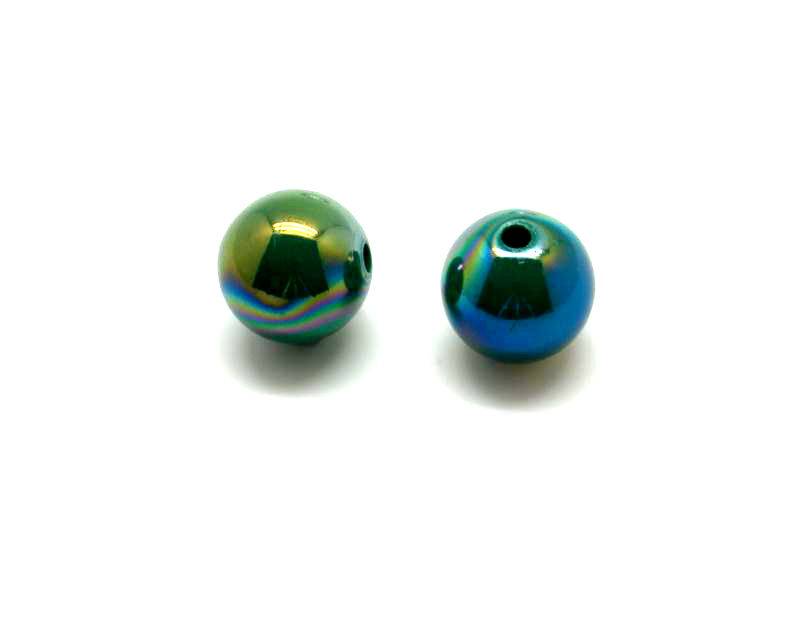 Acrilico.Bola.16mm.Verde irisado.Int.2mm